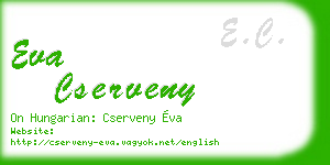 eva cserveny business card